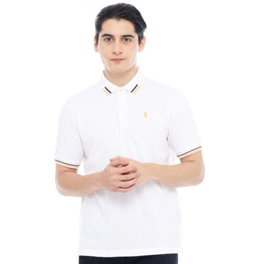 MATSUDA Kaos Polo Shirt Pria Kerah Fukui White