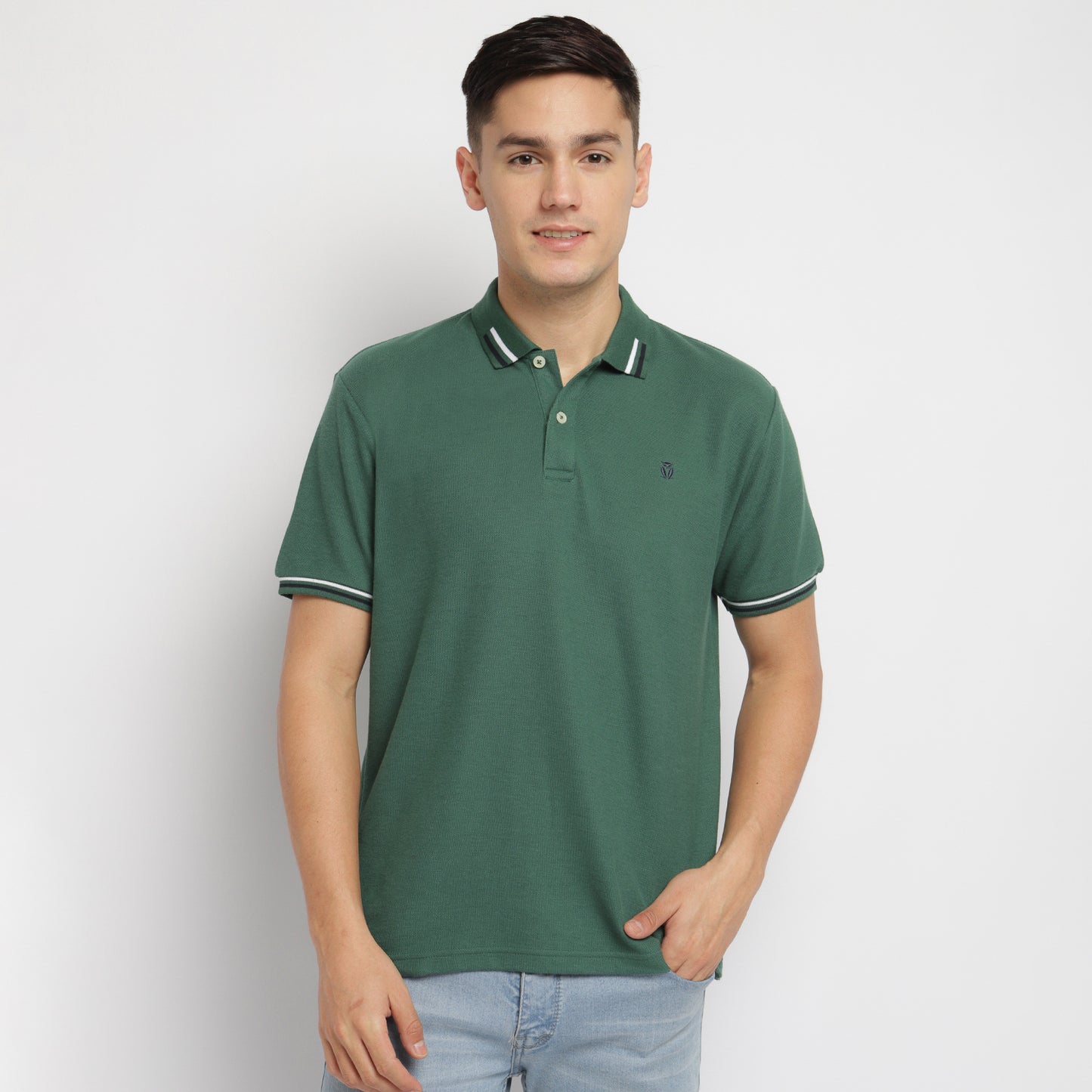 MATSUDA Kaos Polo Shirt Pria Kerah Fukui Green