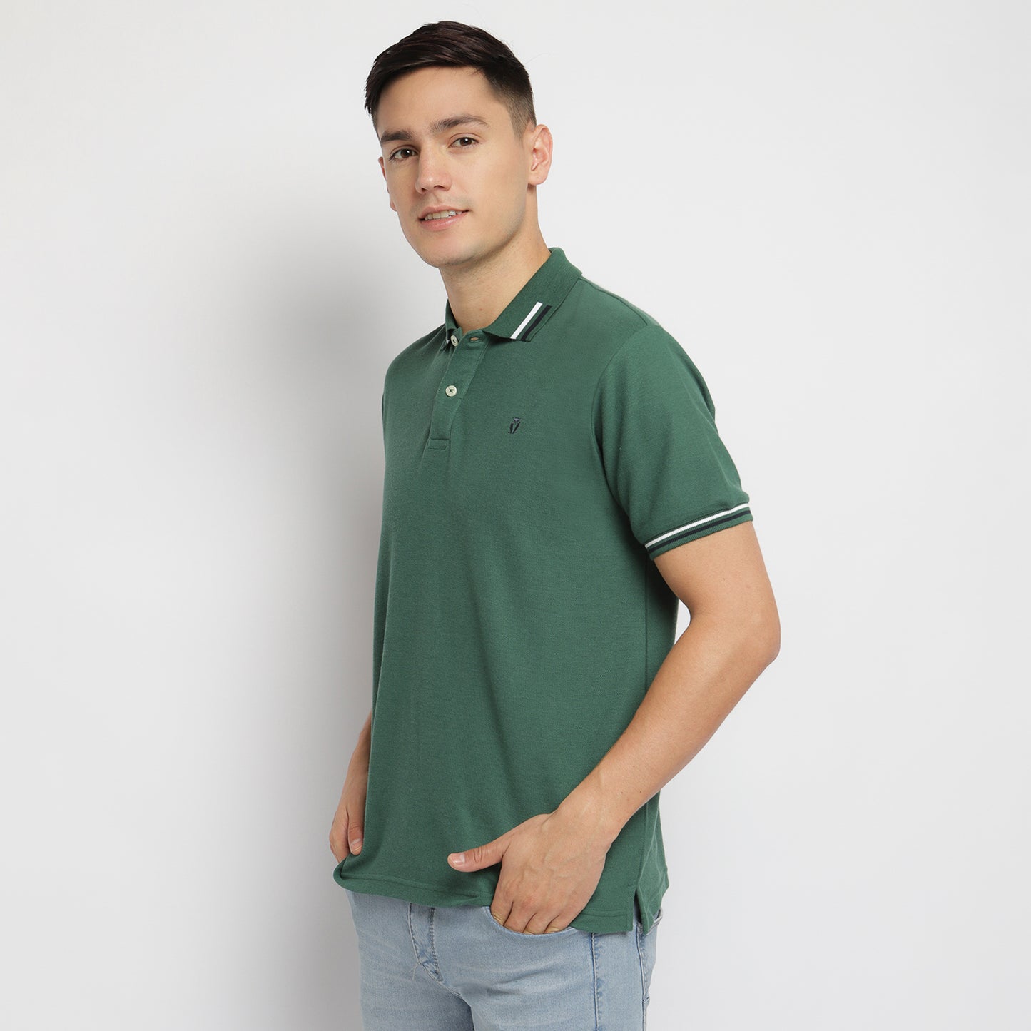 MATSUDA Kaos Polo Shirt Pria Kerah Fukui Green