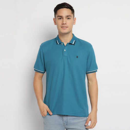 MATSUDA Kaos Polo Shirt Pria Kerah Fukui Teal