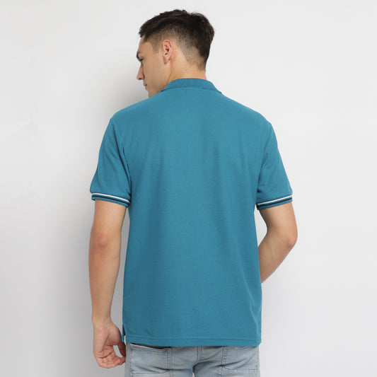 MATSUDA Kaos Polo Shirt Pria Kerah Fukui Teal