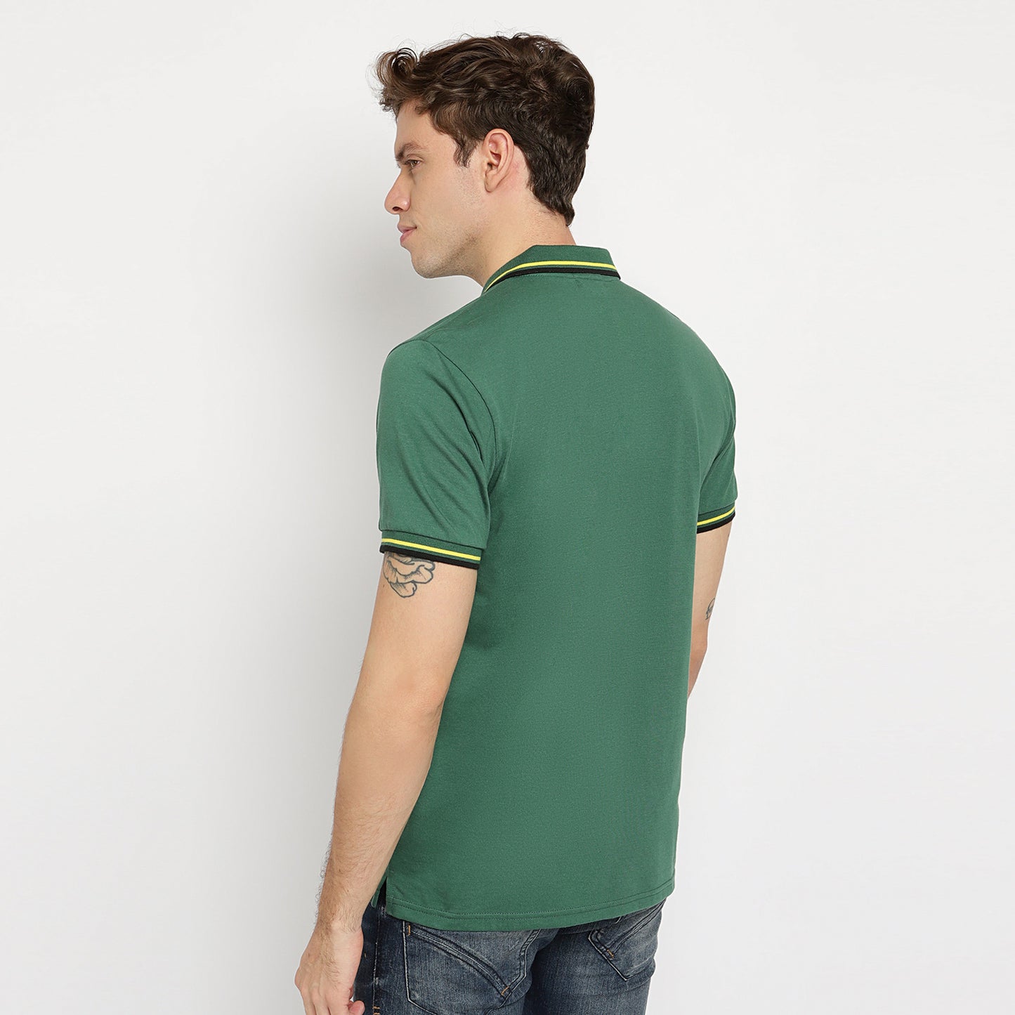 MATSUDA Kaos Polo Shirt Pria Kerah Inzai Green