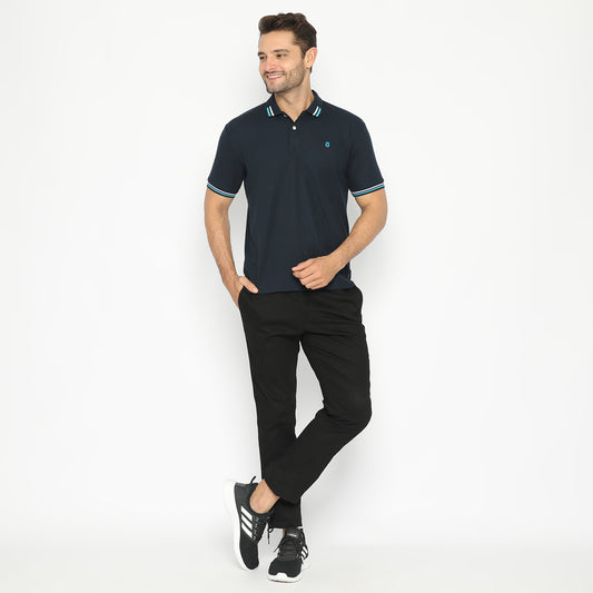 MATSUDA Kaos Polo Shirt Pria Kerah Fukui Navy