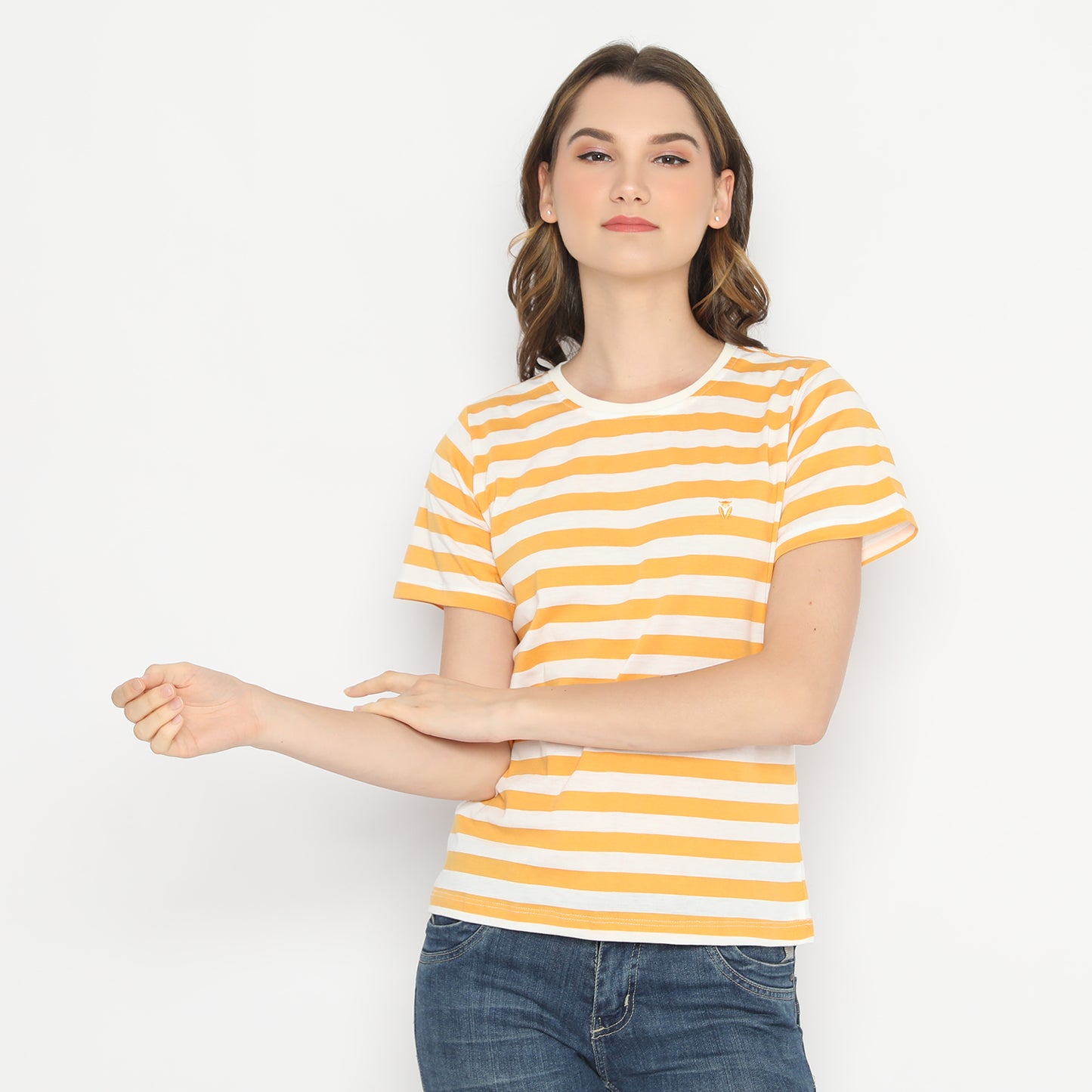 MATSUDA Kaos Wanita T Shirt Stripe Katun Quincy
