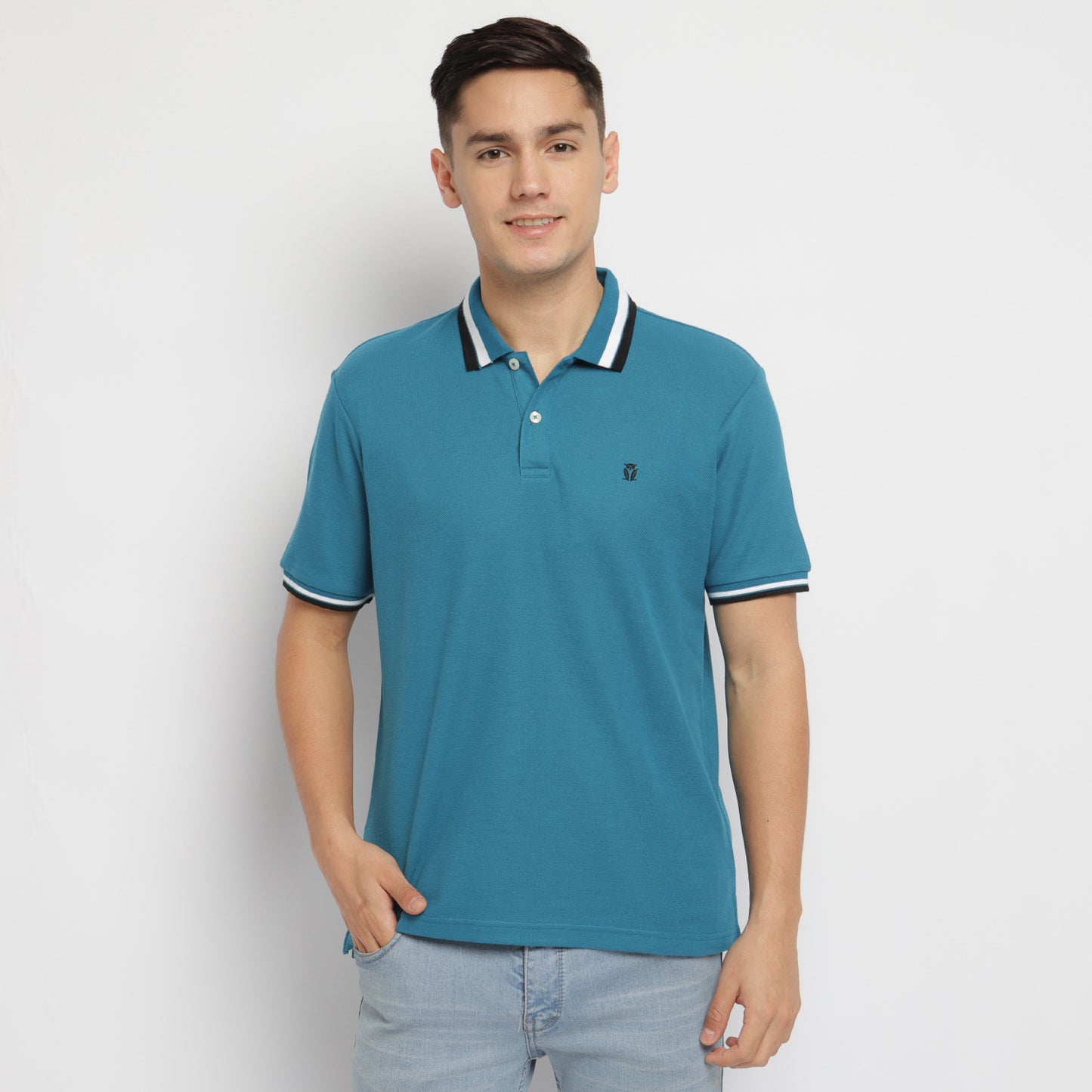 MATSUDA Kaos Polo Shirt Pria Kerah Moriyama Teal