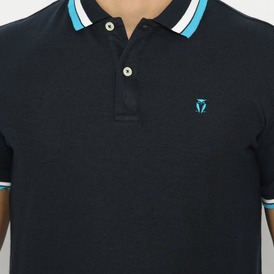 MATSUDA Kaos Polo Shirt Pria Kerah Moriyama Navy