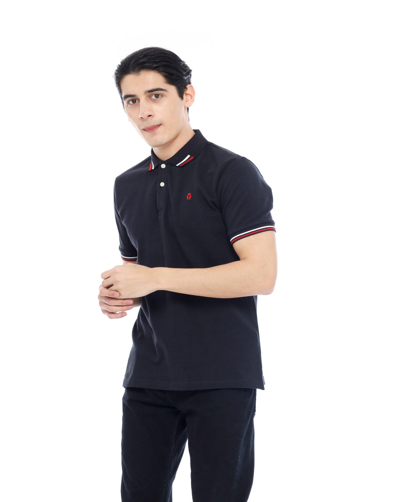 MATSUDA Kaos Polo Shirt Pria Kerah Fukui Black