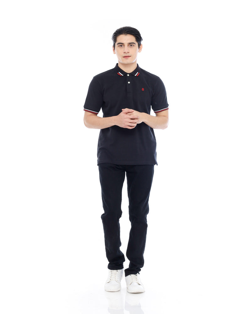 MATSUDA Kaos Polo Shirt Pria Kerah Fukui Black