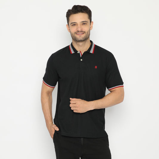 MATSUDA Kaos Kerah Pria Polo Shirt Abashiri Black