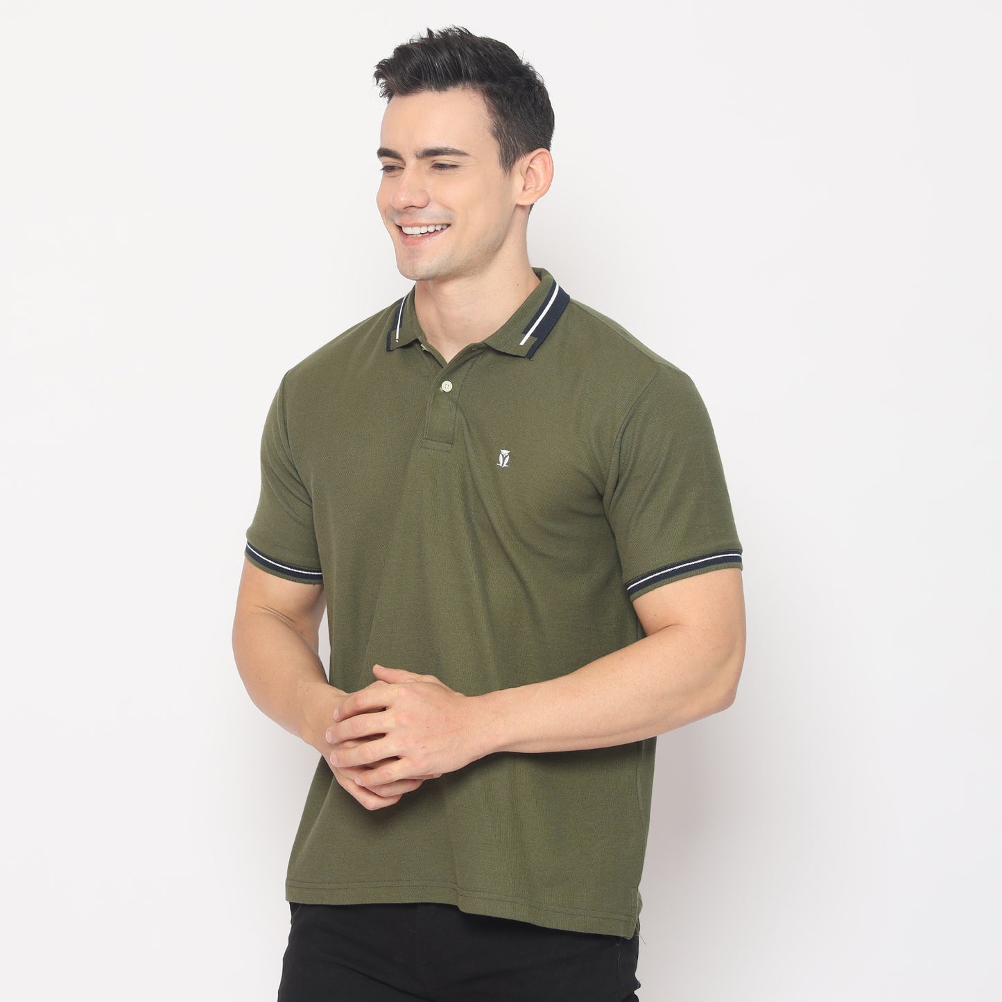 MATSUDA Kaos Polo Shirt Pria Kerah Chikuma Olive