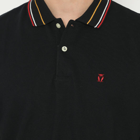 MATSUDA Kaos Polo Shirt Pria Kerah Ikoma Black