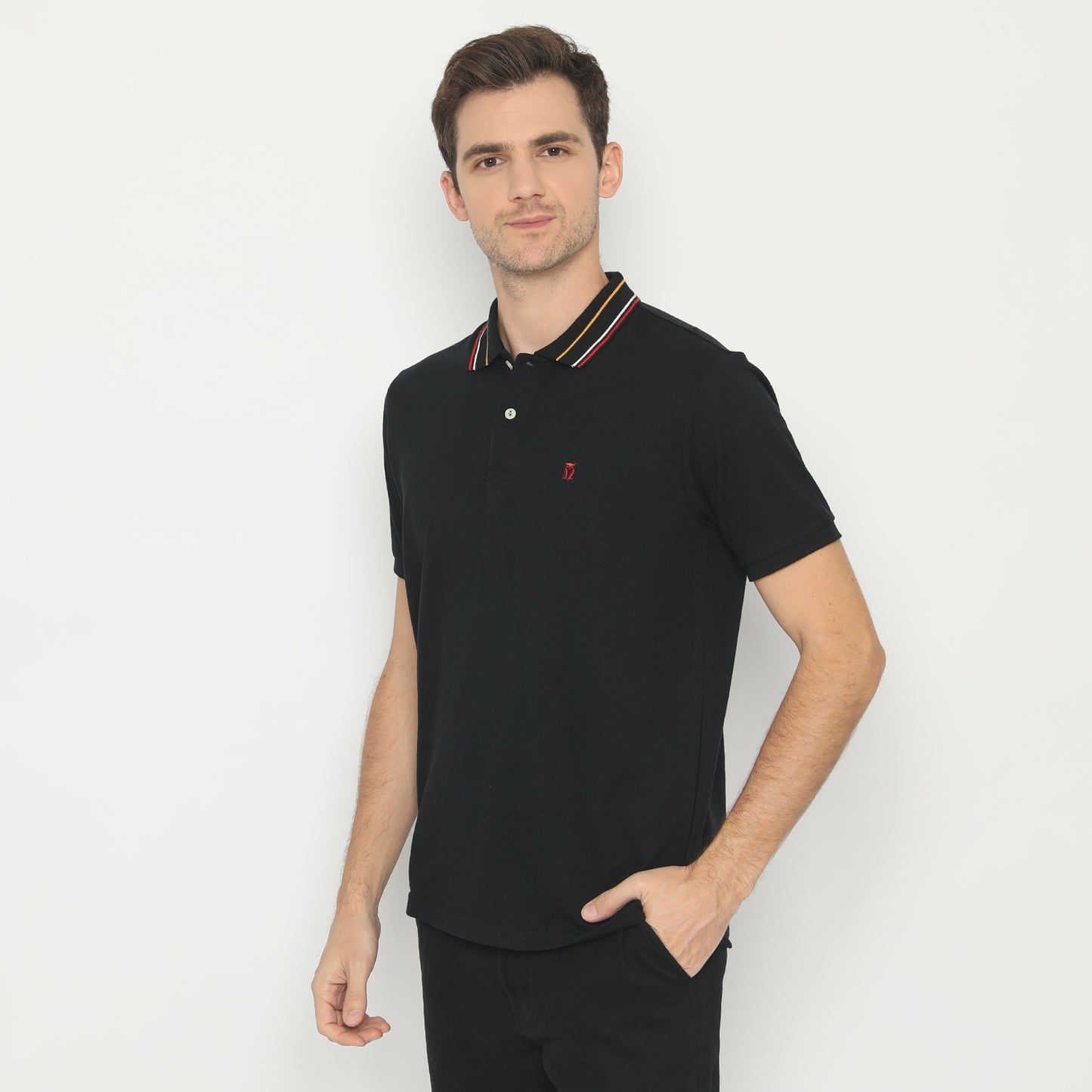 MATSUDA Kaos Polo Shirt Pria Kerah Ikoma Black