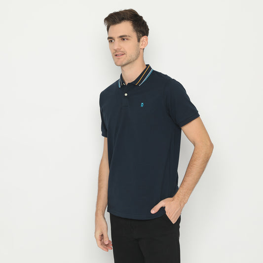 MATSUDA Kaos Polo Shirt Pria Kerah Ikoma Navy